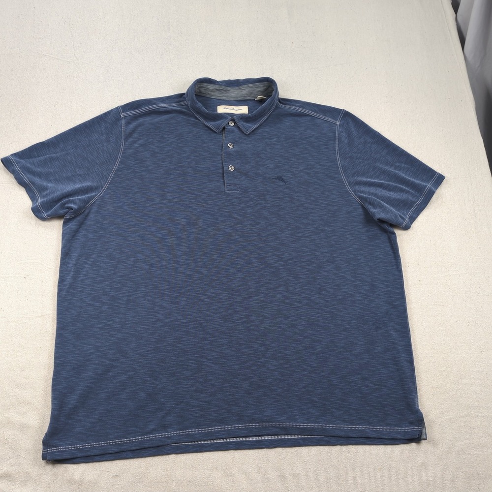 Tommy Bahama Shirt Mens 3XL Navy Blue‎ Polo Emfielder Casual Preppy